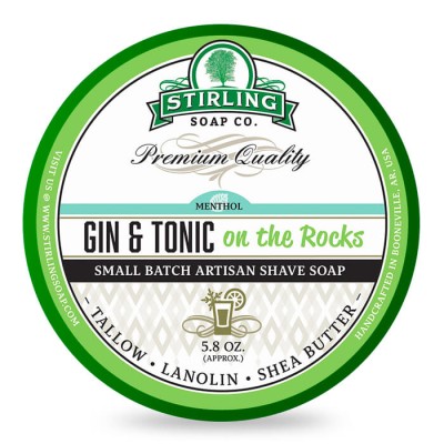 Stirling Soap Company σαπούνι ξυρίσματος Gin & Tonic on the rocks 170ml 