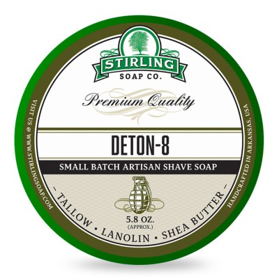 Stirling Soap Company shaving soap Deton-8 170ml 