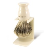 Βούρτσα ξυρίσματος Edwin Jagger Imitation Ivory Best Badger με βάση