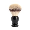 Четка за бръснене MÜHLE, изкуствен косъм (Silvertip Fibre®), черна дръжка от смола, серия CLASSIC