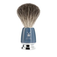 MÜHLE shaving brush, pure badger, handle material high-grade resin petrol