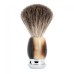 Shaving brush from MÜHLE, pure badger, handle material high-grade resin horn brown 