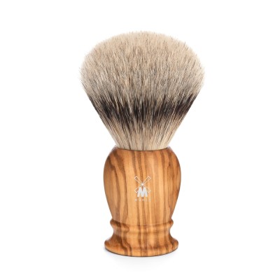 MÜHLE shaving brush, silvertip badger, handle material olive wood MÜHLE shaving brush, silvertip badger, handle material olive wood