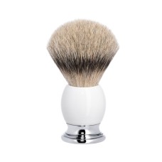 MÜHLE shaving brush, silvertip badger, handle material porcelain 