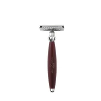 Edwin Jagger Red Bulbous DE Safety Razor + Free Feather Blades