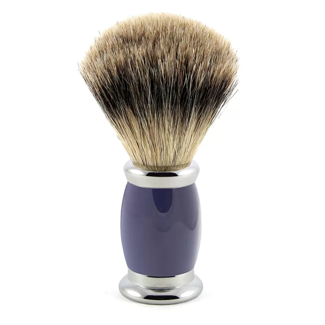 Edwin Jagger Blue Bulbous Shaving Brush Best Badger
