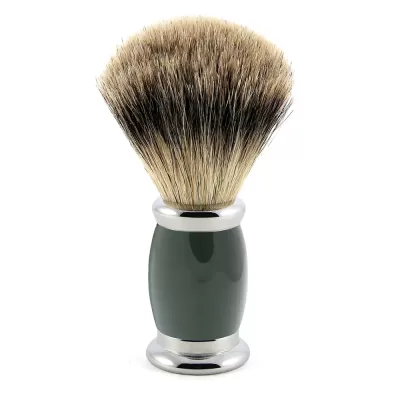 Четка за бръснене Edwin Jagger Green Bulbous с косъм от язовец Best Badger