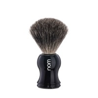 GUSTAV shaving brush, pure badger, handle material plastic Black 
