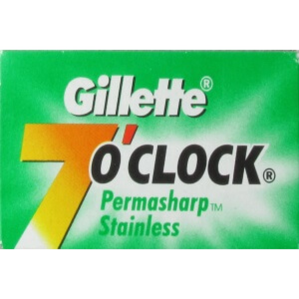 10 blades Gillette 7 o'clock Permasharp Stainless for safety razors 