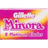 Ножчета за бръснене Gillette Minora Platinum с двойни остриета, 5бр. Ножчета за бръснене Gillette Minora Platinum с двойни остриета, 5бр.