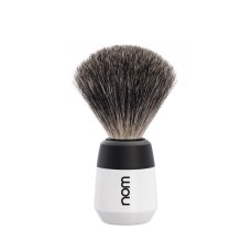 MAX shaving brush, pure badger, handle material plastic White 