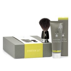 Skin care set from MÜHLE, with shaving cream aloe vera and RYTMO Black Fibre shaving brush black
