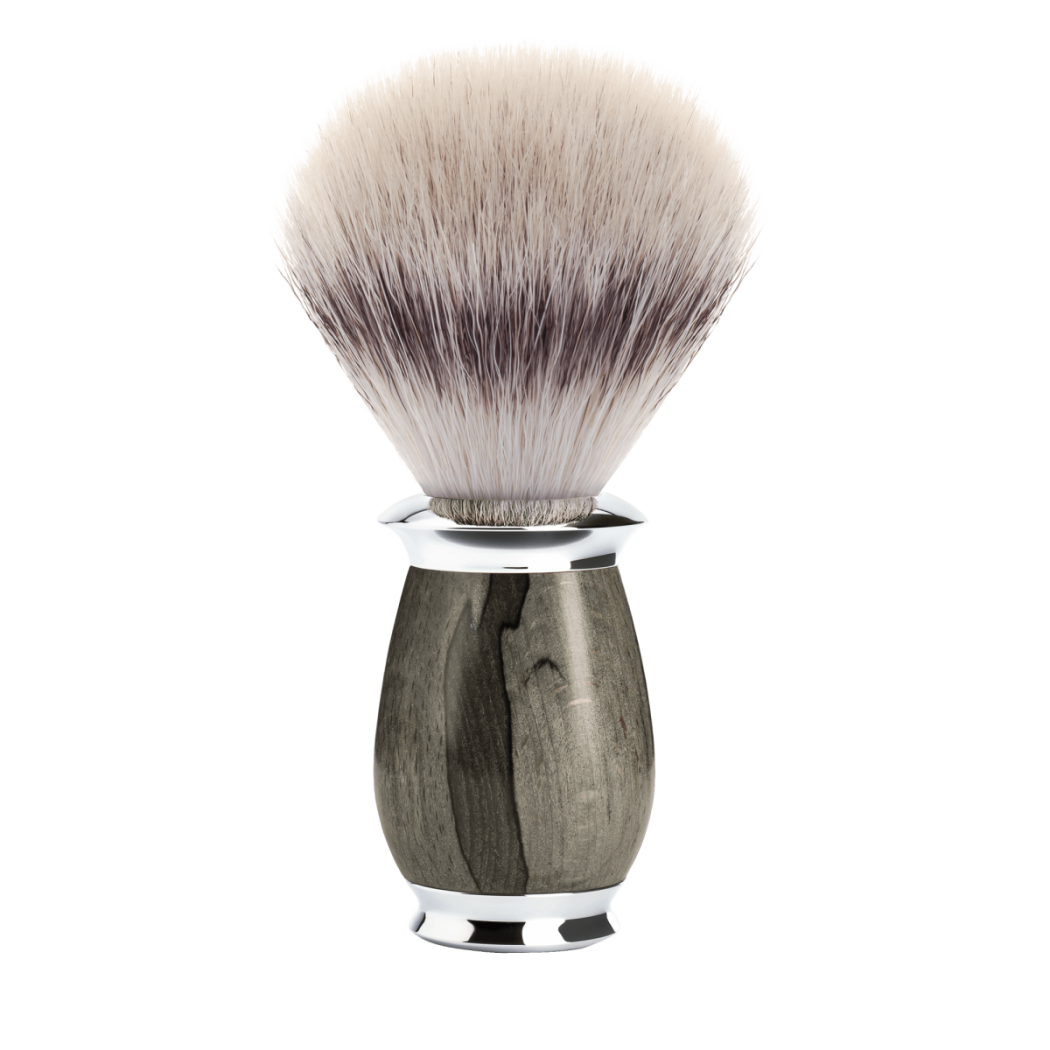 MÜHLE shaving brush, Silvertip Fibre®, handle material Grained beech, PURIST