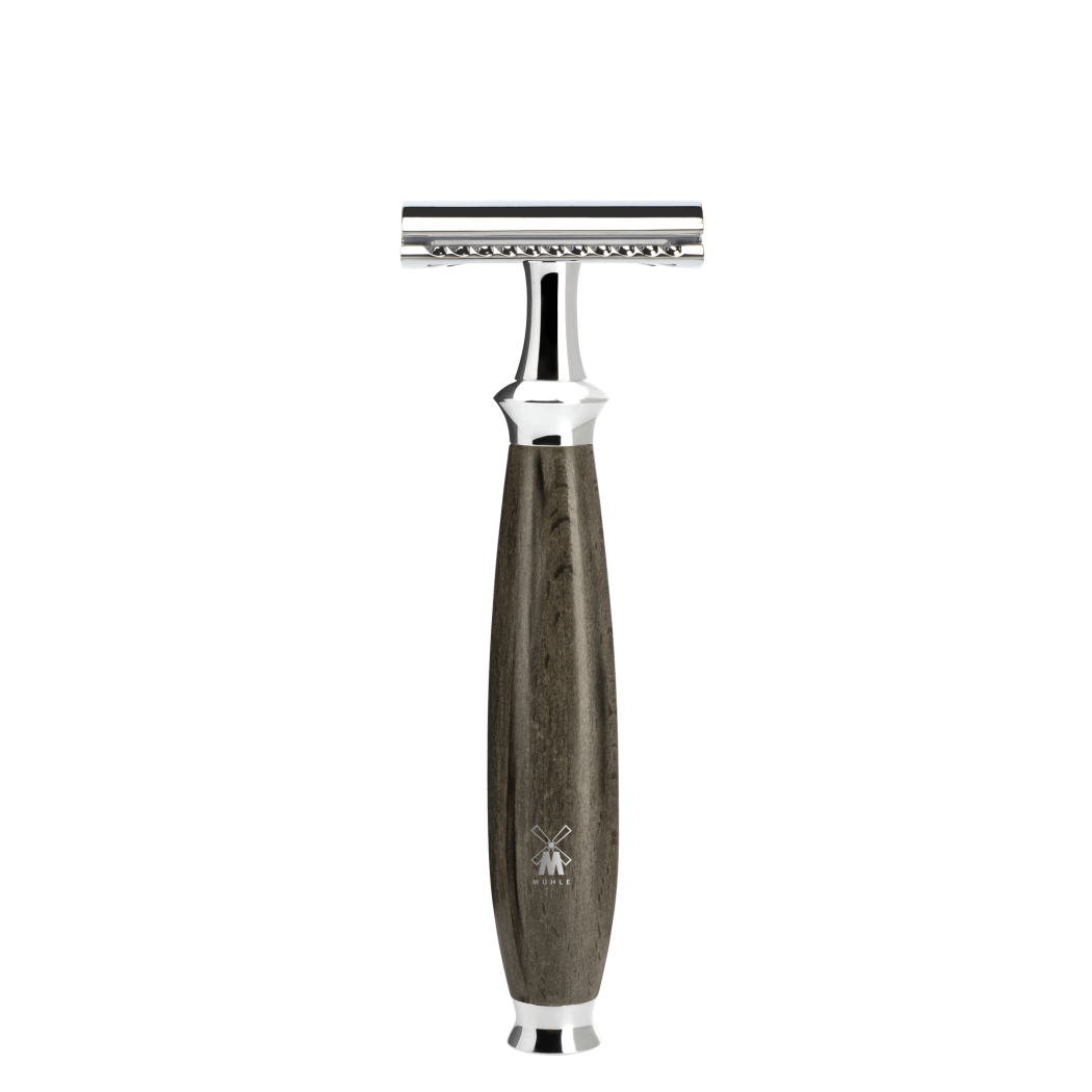 MÜHLE Safety razor, closed comb, handle material Grained beech, PURIST