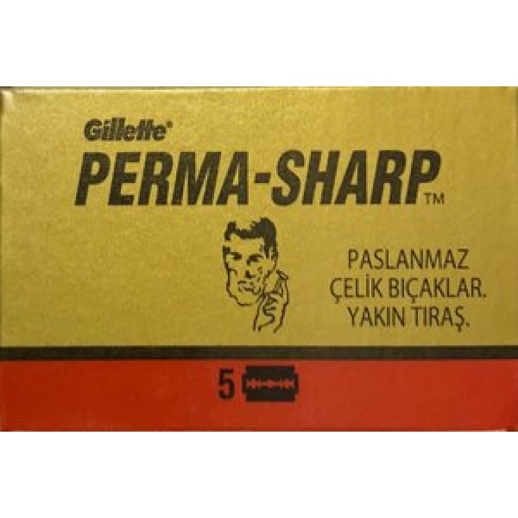 5 double edge blades from Gillette Perma Sharp Stainless for safety razors 