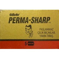 5 double edge blades from Gillette Perma Sharp Stainless for safety razors 