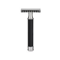 MÜHLE Safety razor, open comb, handle material metal, black 