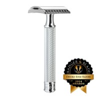 Safety razor from MÜHLE, open comb, handle material metal 