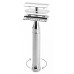 Safety razor TWIST from MÜHLE, closed comb, handle material chrome-plated metal 