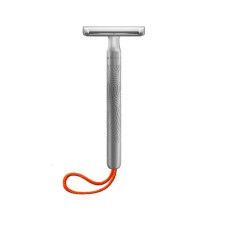Unisex safety razor for body and face shaving, with hanging cord "coral" 