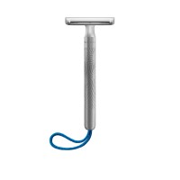 Unisex safety razor for body and face shaving, with hanging cord "blue" 