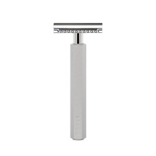 HEXAGON Safety razor designed by Mark Braun, closed comb, handle anodised aluminum, silver 