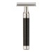 Safety razor from MÜHLE, closed foam edge, stainless steel with black handle 