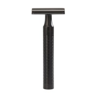 MÜHLE Safety razor, closed foam edge, stainless steel with black handle, DLC