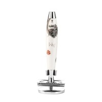 MÜHLE Safety razor individualised with personal monogram, handle material Meissen Porcelain, EDITION