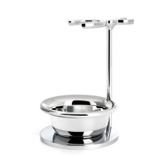 Stand with bowl for shaving set from MÜHLE, chrome-plated 