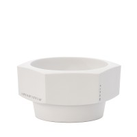 Shaving bowl from MÜHLE, HEXAGON by Mark Braun, biscuit porcelain, white 