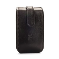 MÜHLE leather pouch for traveling, black 