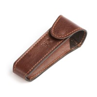MÜHLE leather case for safety razor, brown 