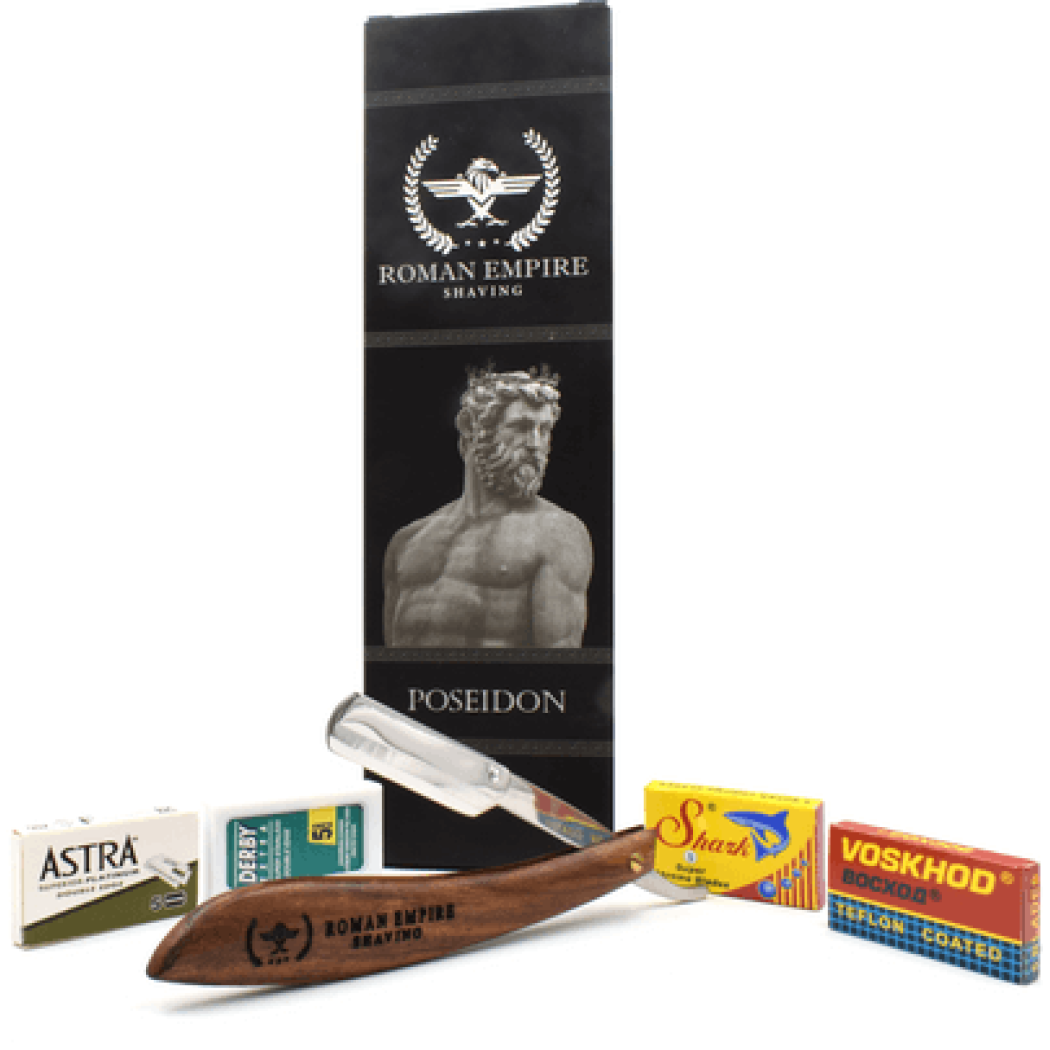 Professional old style razor Roman Empire Shaving Poseidon Shavette