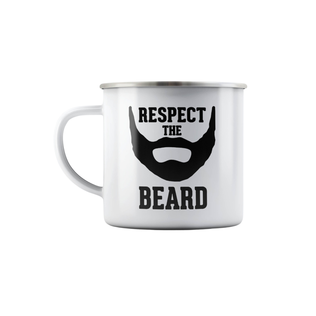 МЕТАЛНО КАНЧЕ С НАДПИС "Respect the beard"