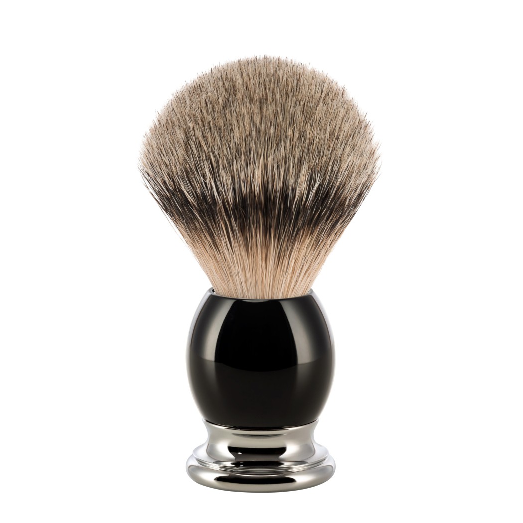 Βούρτσα ξυρίσματος από MÜHLE, silvertip badger, υλικό λαβής υψηλής ποιότητας ρητίνη μαύρο 