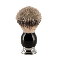 Четка за бръснене MÜHLE, естествен косъм от язовец (Silvertip badger), дръжка от висококачествена смола, черна, SOPHIST