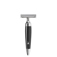 MÜHLE Safety razor, closed comb, handle material high-grade resin black, STYLO