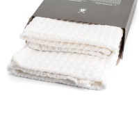 2 Shaving towels from MÜHLE, waffle piqué, pure cotton 