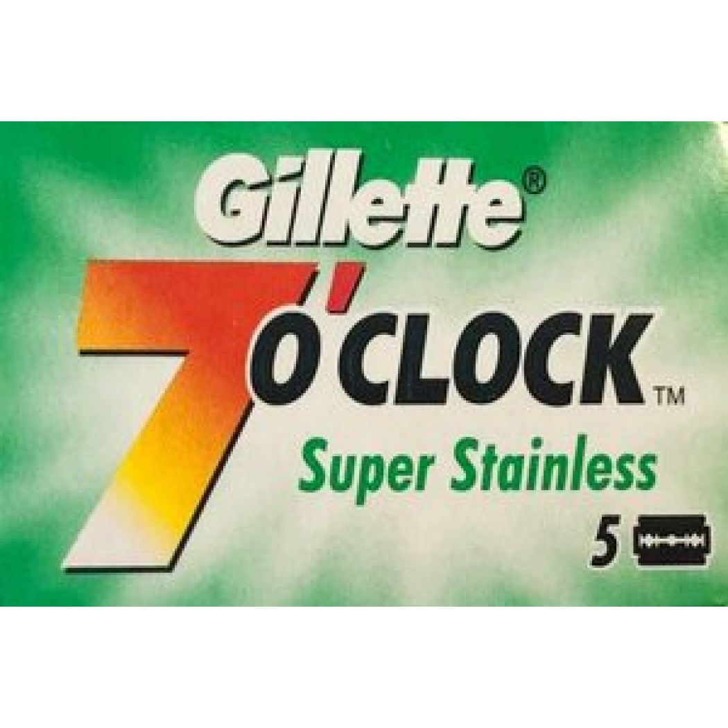 5 blades Gillette 7 o'clock Super Stainless for safety razors 