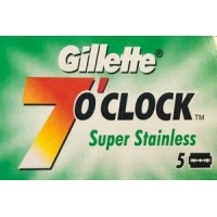 5 blades Gillette 7 o'clock Super Stainless for safety razors 