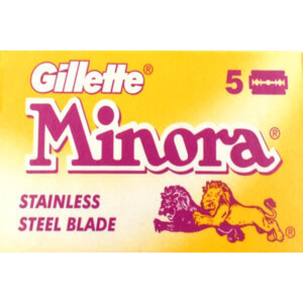 5 double edge blades from Gillette Minora Stainless for safety razors 