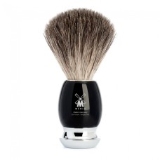 Shaving brush from MÜHLE, pure badger, handle material high-grade resin black 