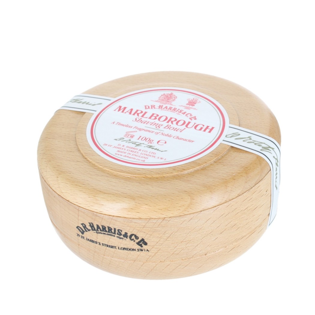 D. R. Harris Marlborough shaving soap in wooden bowl