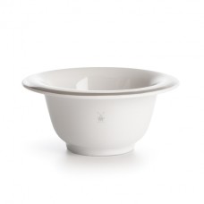 Shaving bowl from MÜHLE, porcelain white, with platinum rim 