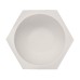 Shaving bowl from MÜHLE, HEXAGON by Mark Braun, biscuit porcelain, white 