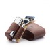 TRAVEL Travel shaving set from MÜHLE, Silvertip Fibre®, with Gillette® Fusion™ ™, handle material metal, chrome-plated 