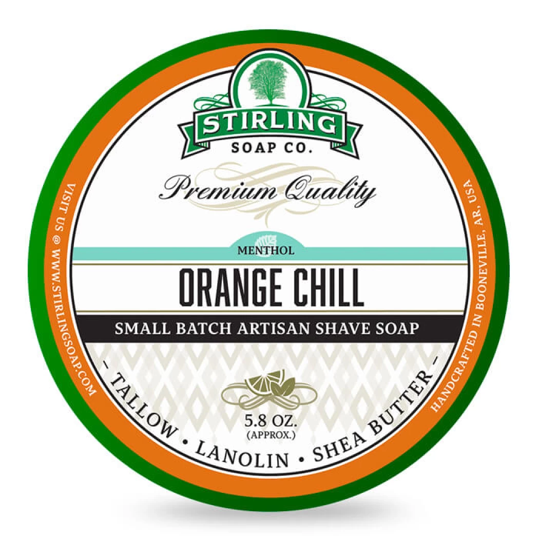 Stirling Soap Company shaving soap Orange Chill 170ml