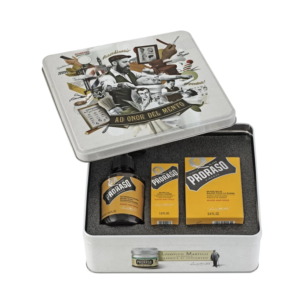 Beard care - Beardkit Wood & Spice, 3-pieces 